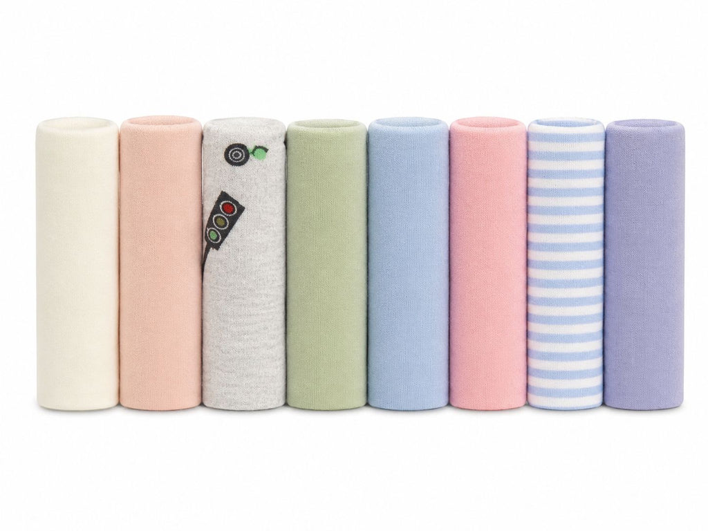 8-Piece Ultra Soft Baby Washcloth Set – Newborn Face & Bath Towels