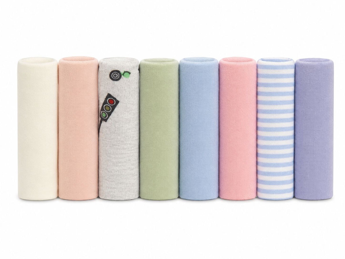 8-Piece Ultra Soft Baby Washcloth Set – Newborn Face & Bath Towels