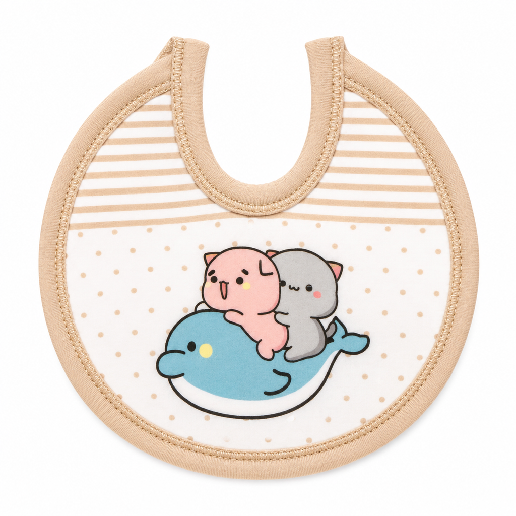 Baby Bibs Set of 4 – Ultra Soft & Safe Feeding Bibs SMALL