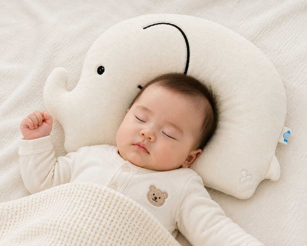 Elephant Baby Head Support PILLOW – Ultra Soft Infant Cushion