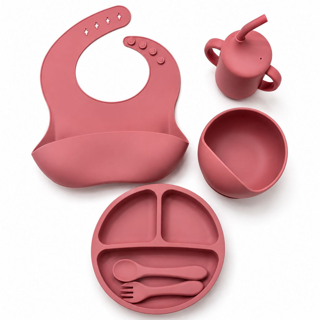 7-Piece Silicone Baby Feeding Set