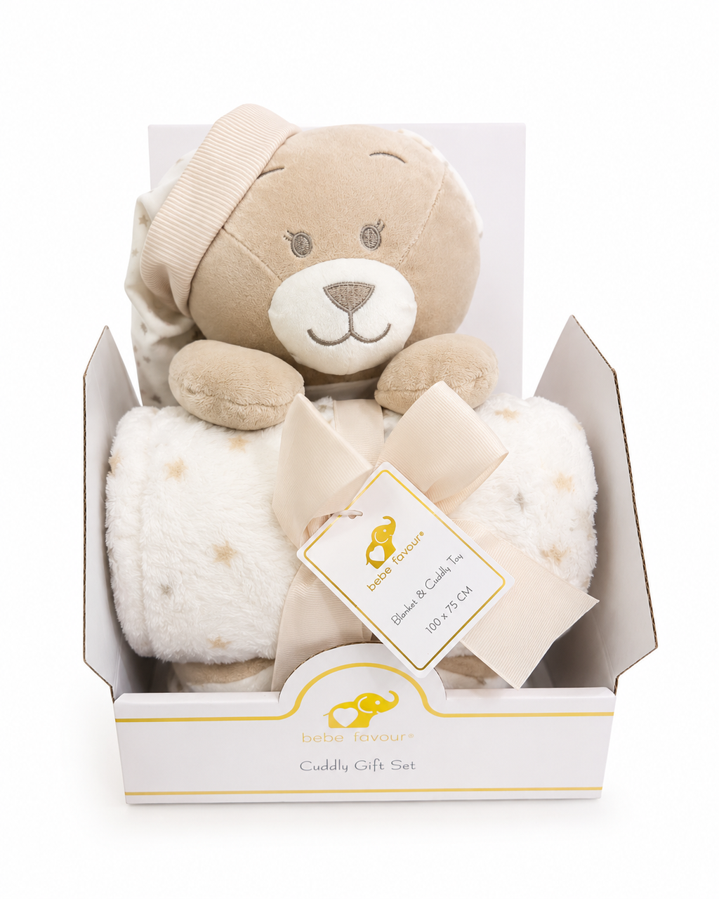 🧸 Teddy Pillow & Ultra Soft Baby Blanket Gift Set | Newborn Baby Gift
