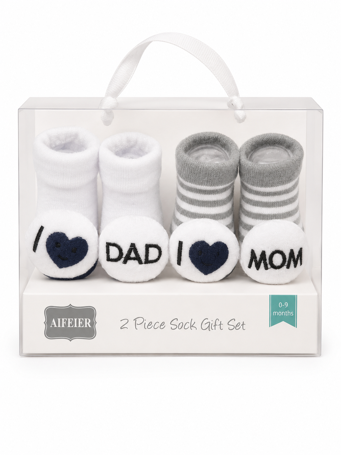 2 Piece Baby Soft Sock Set - 0 - 9 Months