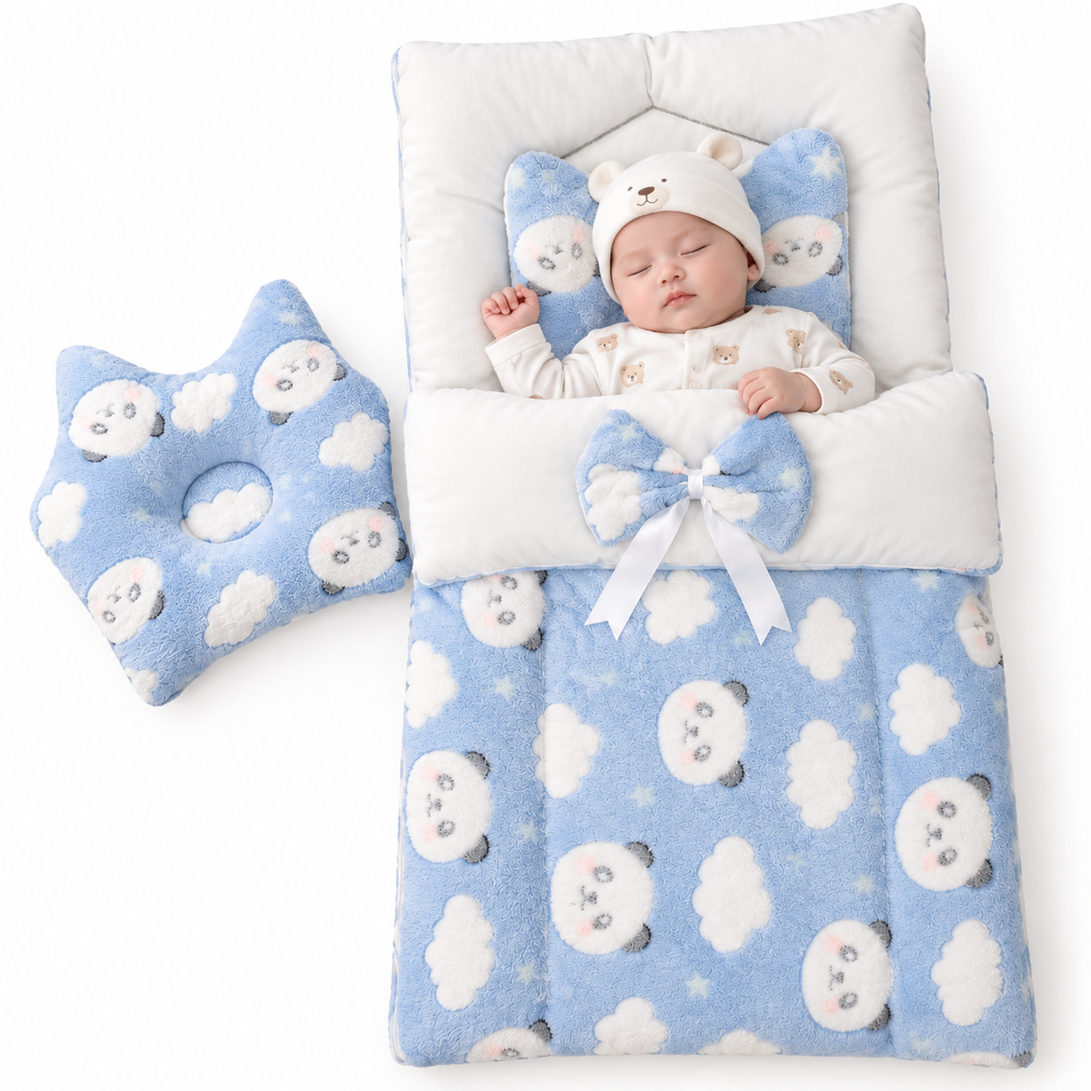Premium Panda Soft LittleCloud™ Luxury Baby Bedding Set — Cozy & Adorable Bed Set