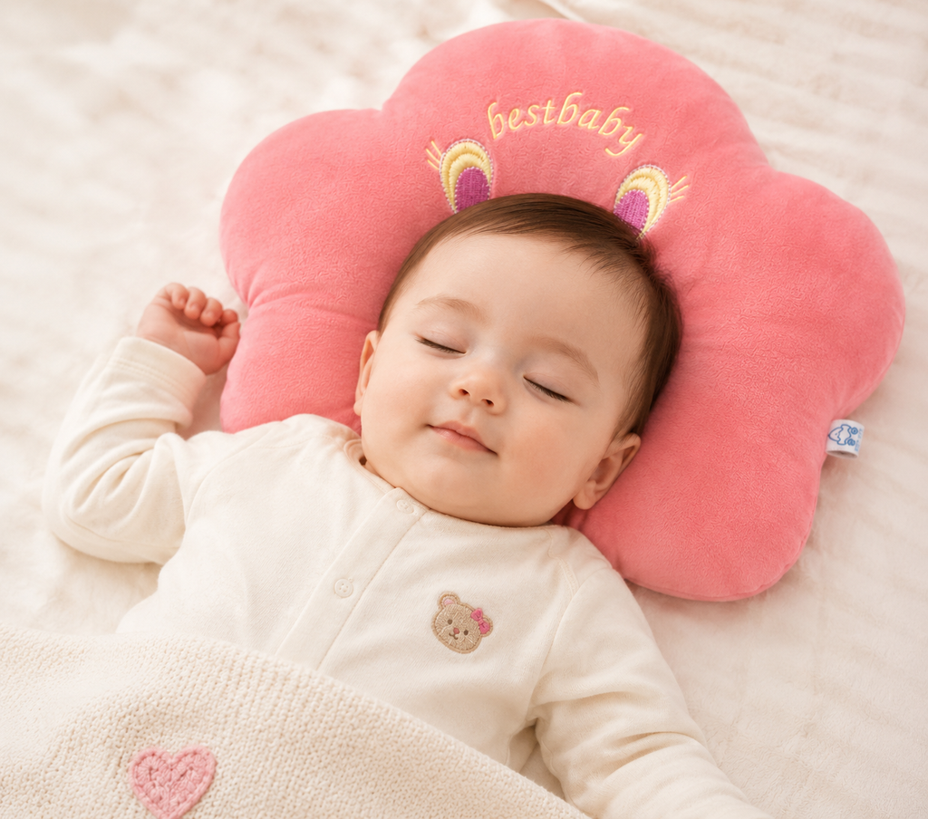 BestBaby Soft Cloud Baby Pillow – Ultra Soft Infant Head Support