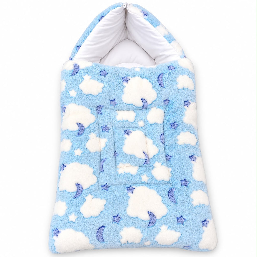 CloudDream™ Luxury Baby Nest — Cozy Comfort Cocoon Bed Set (Blue)