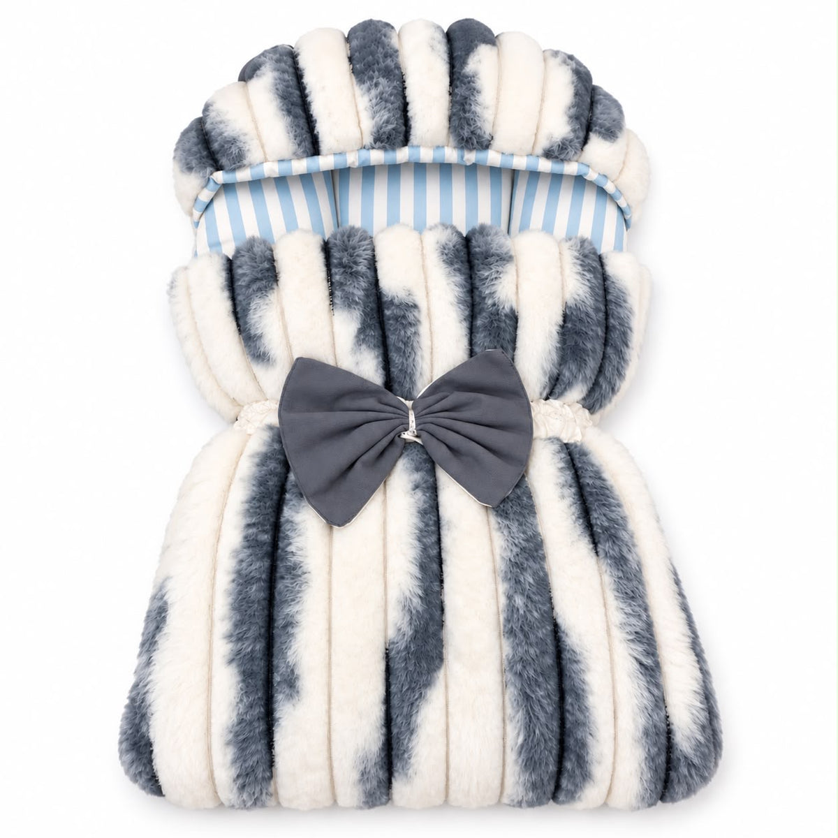 The Signature Luxe Baby Carry Nest - Premium Baby Bedding Set (Blue-White) 0-6 months