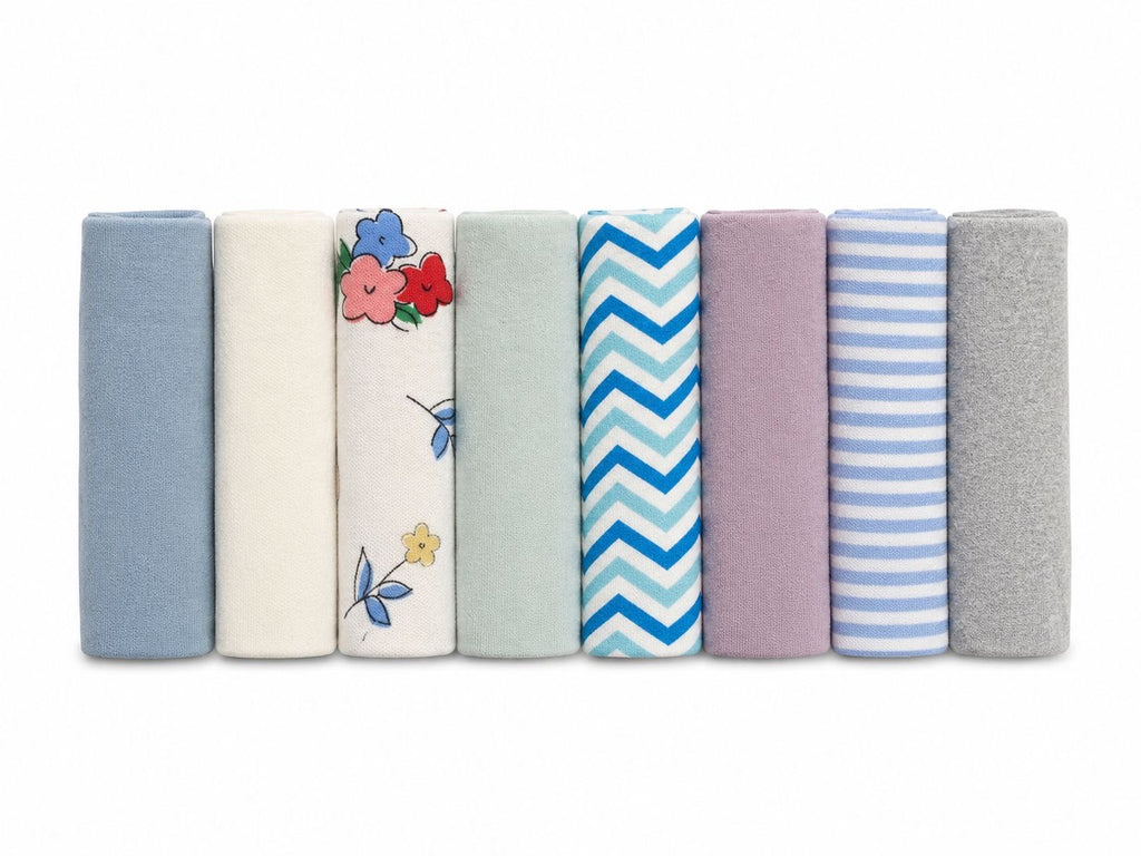 8-Piece Ultra Soft Baby Washcloth Set – Newborn Face & Bath Towels