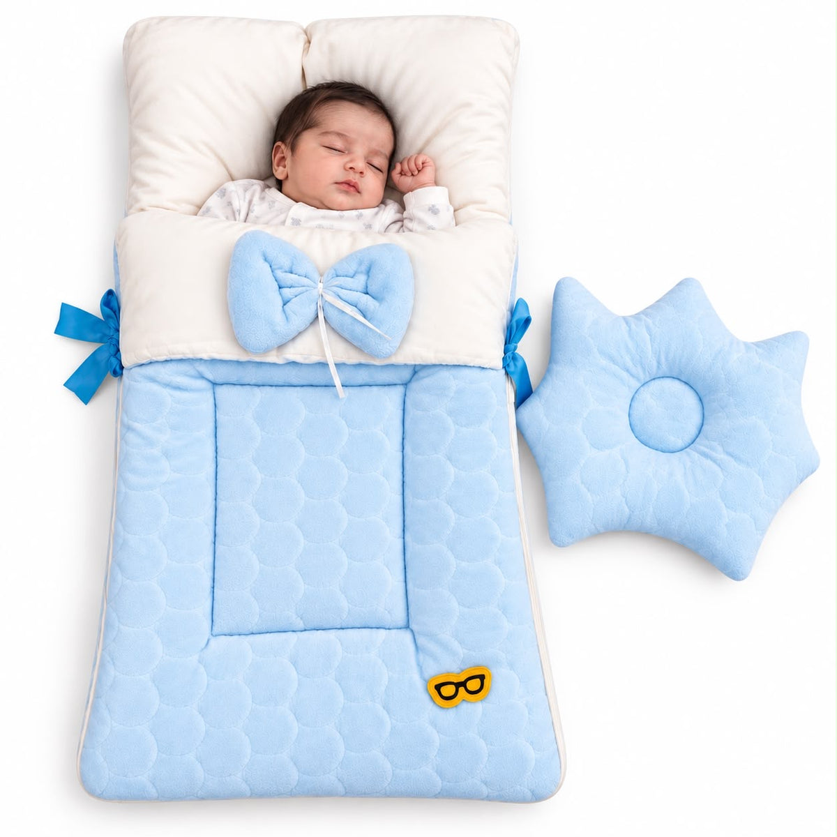 Premium Soft LittleCloud™ Luxury Baby Bedding Set — Cozy & Adorable (Carry Nest + Pillow)