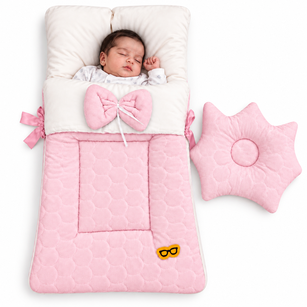 Premium Soft LittleCloud™ Luxury Baby Bedding Set — Cozy & Adorable (Carry Nest + Pillow)