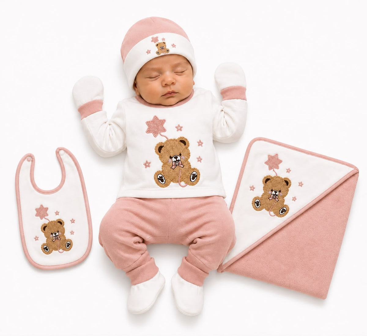 Baby Pink Newborn Gift Set – 11-Piece Essentials Set