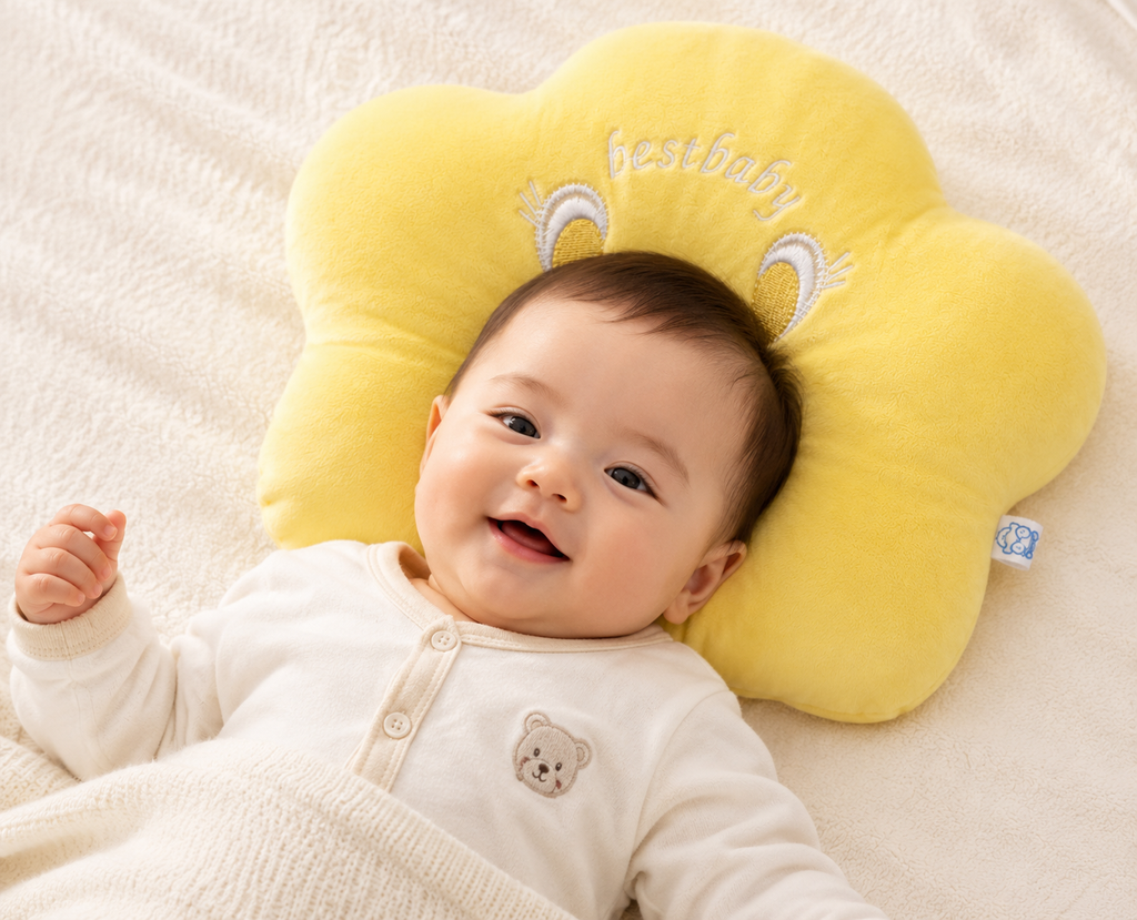 BestBaby Soft Cloud Baby Pillow – Ultra Soft Infant Head Support