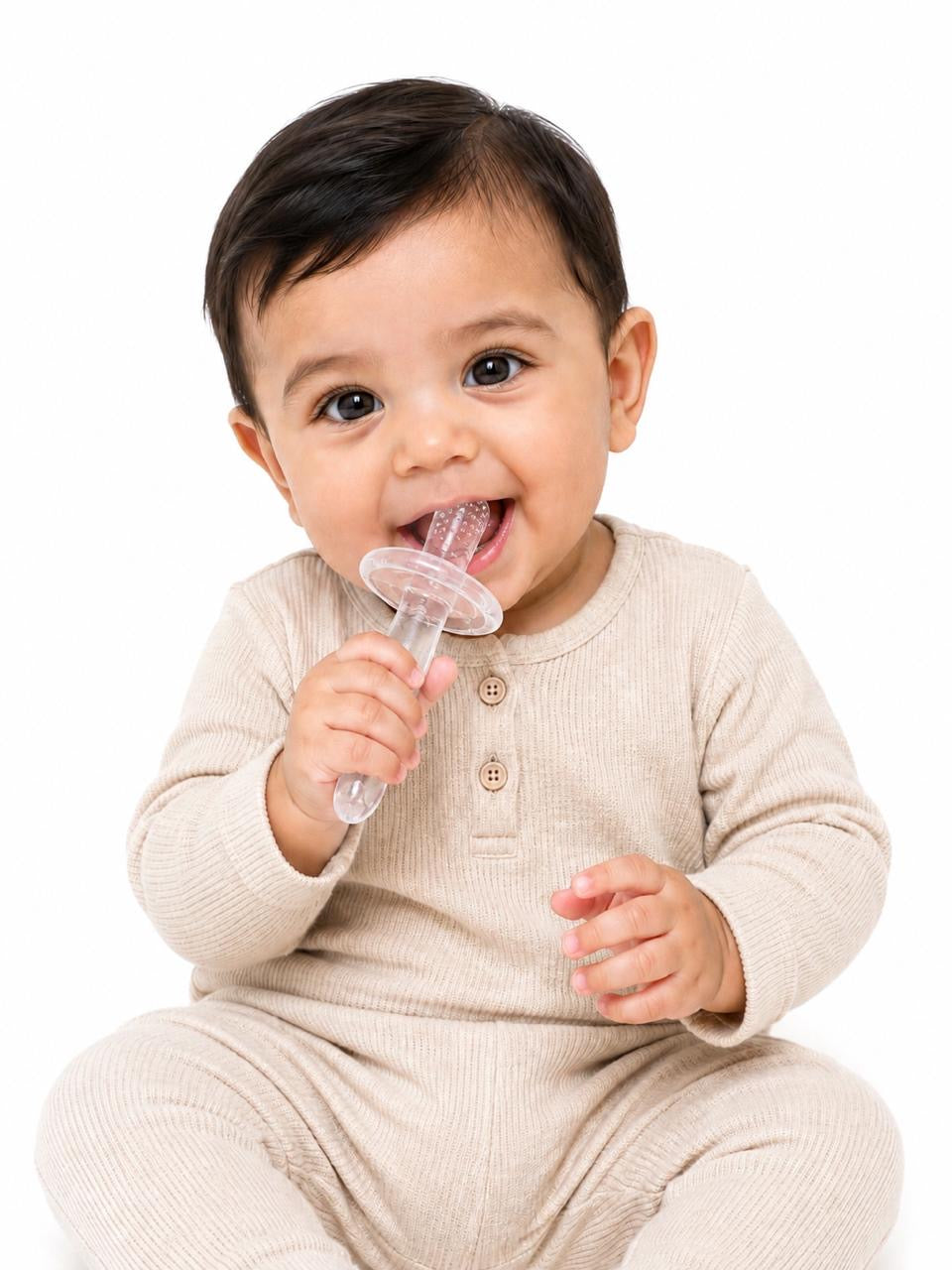 Silicone Baby Teether Pacifier – Soft & Safe Soothing Toy for Newborns