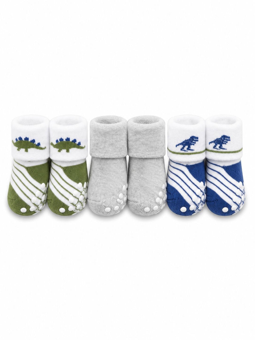 3-Pair Baby Anti-Slip Socks Set – Soft Newborn Grip Socks for BOYS