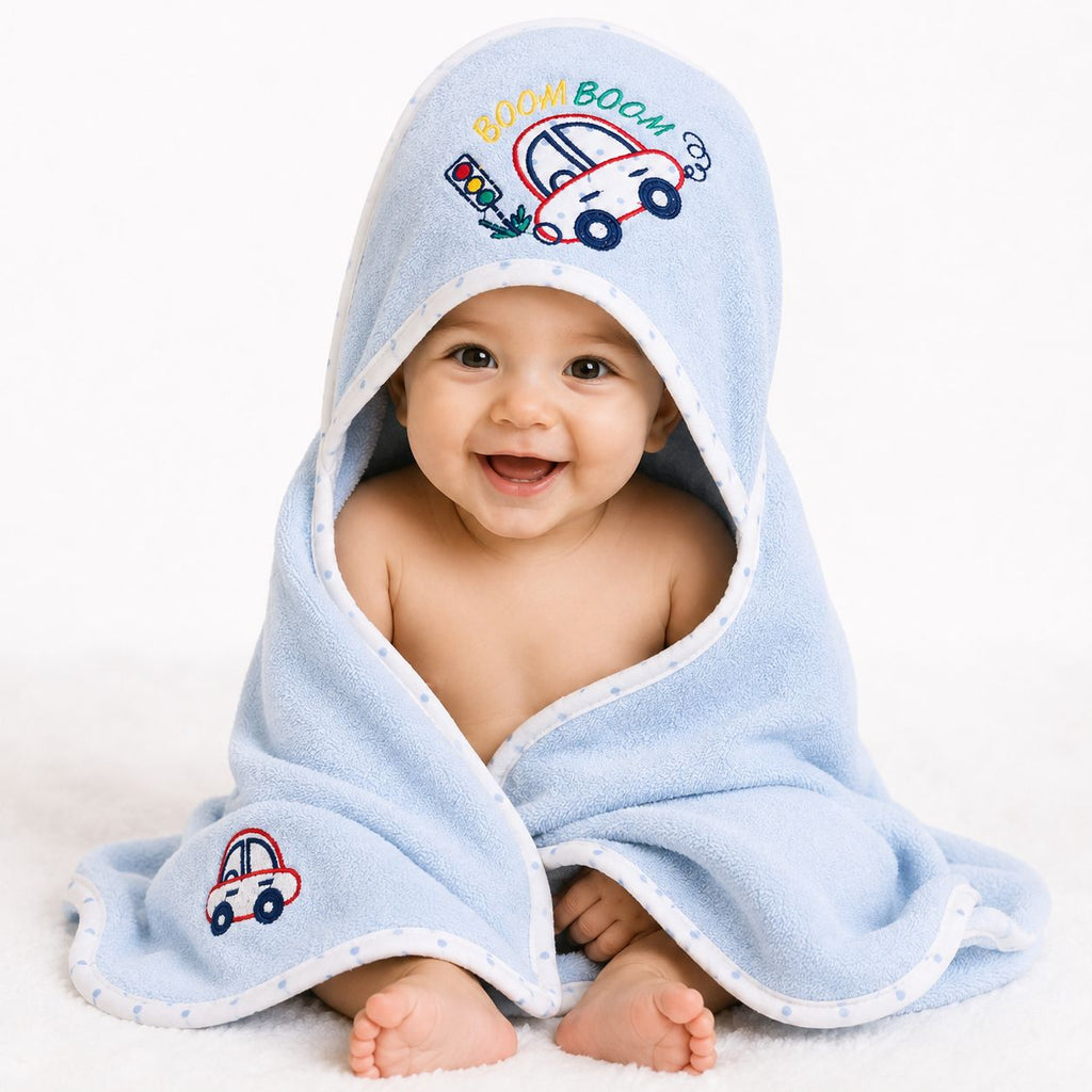 Premium Baby Bath Towel & Face Towel Set – 5 Pieces