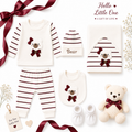 MiniMora Red Bear 7-Piece Newborn Baby Gift Set 🎀