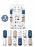 12-Pack Ultra Soft Baby Washcloth Set – Gentle Cotton Towels for Newborns