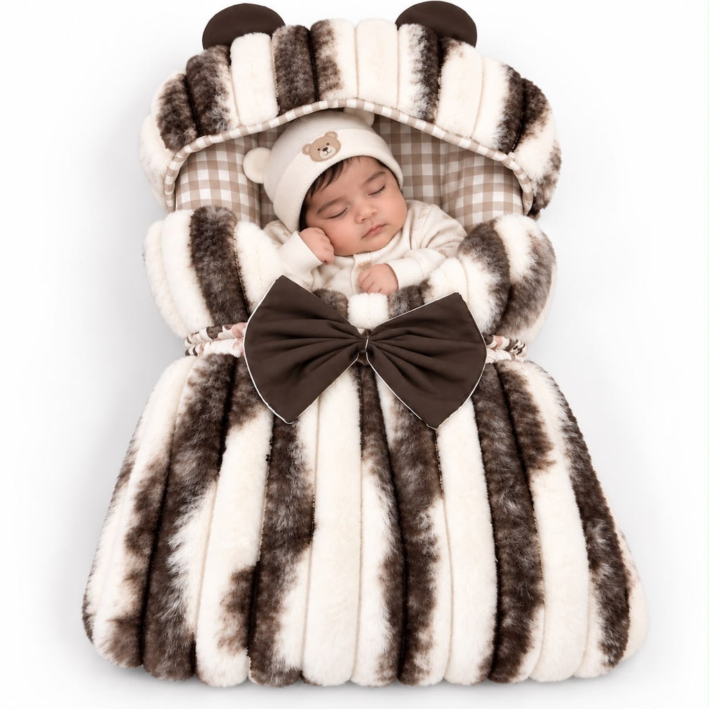 The Signature Luxe Baby Carry Nest - Premium Baby Bedding Set (Beige-White) 0-6 months (Copy)