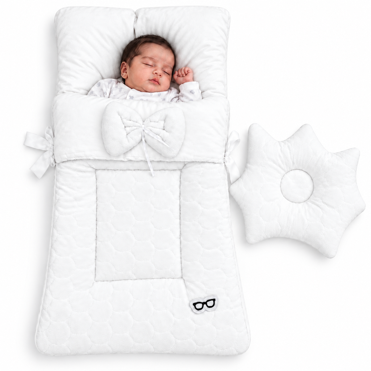 Premium Soft LittleCloud™ Luxury Baby Bedding Set — Cozy & Adorable (Carry Nest + Pillow)