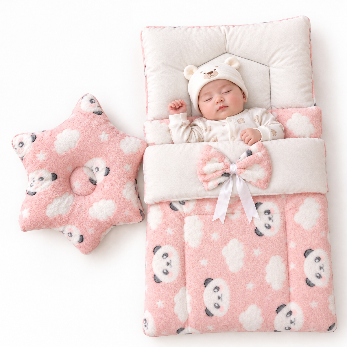 Premium Panda Soft LittleCloud™ Luxury Baby Bedding Set — Cozy & Adorable Bed Set