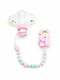 Premium Baby Pacifier with Silicone Beaded Clip | BPA-Free Soother Set
