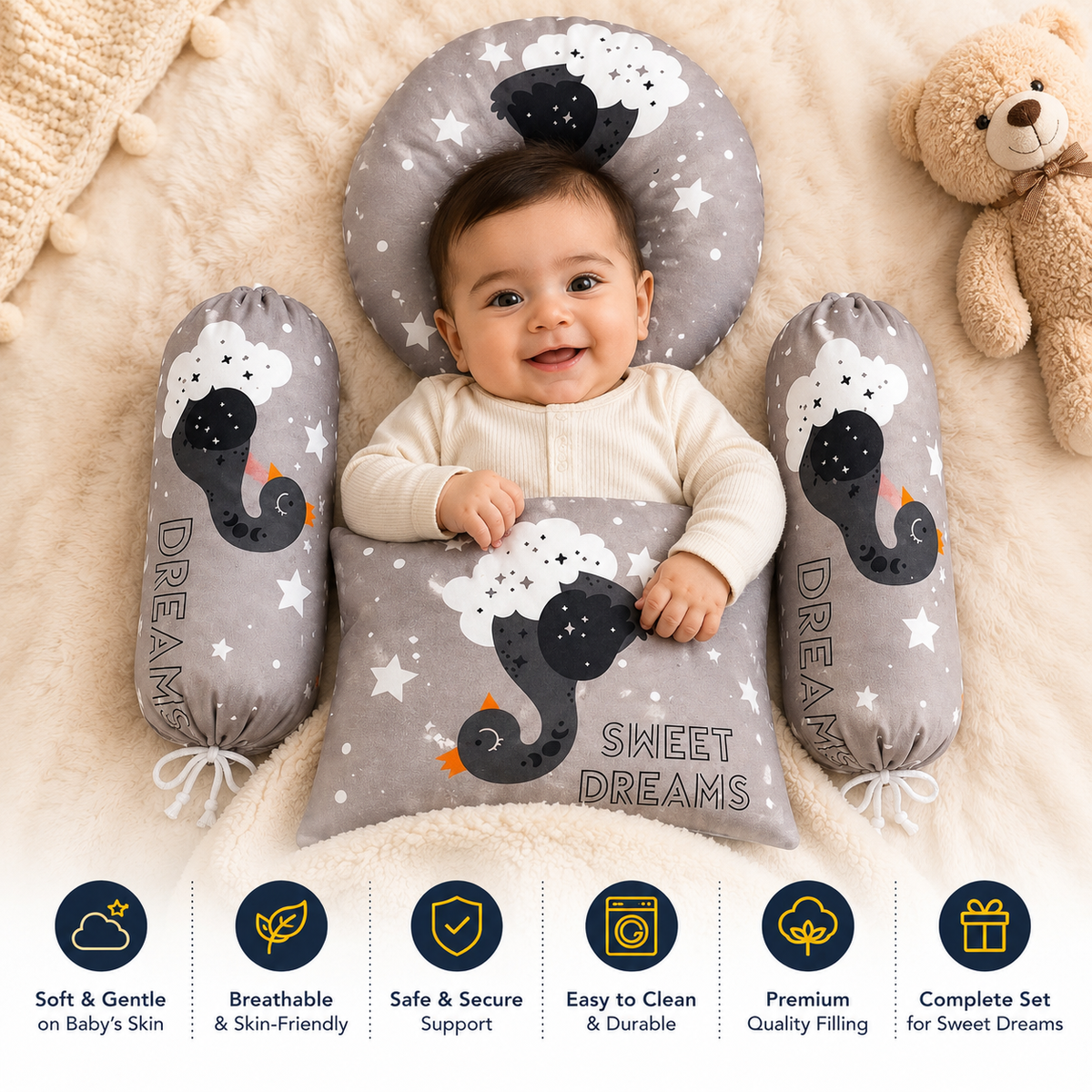 Dreamy Baby Pillow Support Set