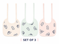 Baby Dinosaur Feeding Bibs – 3-Piece Set | Soft & Cute Baby Bibs (MEDIUM)